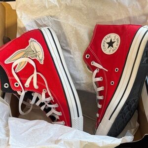 Converse Chuck Taylor Bugs Bunny 80th Edition Size 11.5 NWT Red & Black Sneakers
